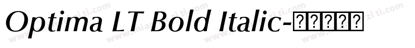 Optima LT Bold Italic字体转换